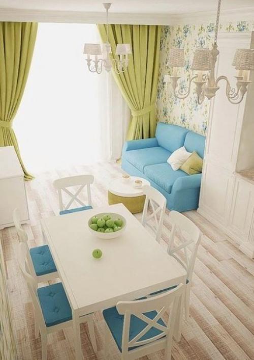 Дизайн кухни-гостиной 01