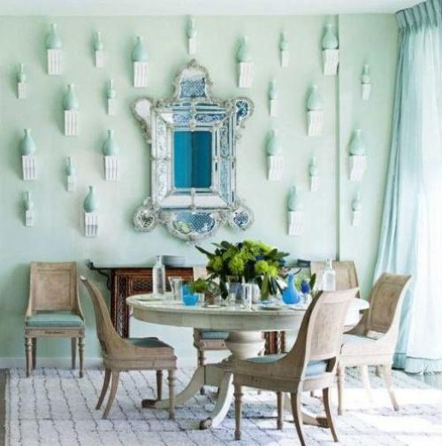 Мятный и бирюзовый в интерьере 02