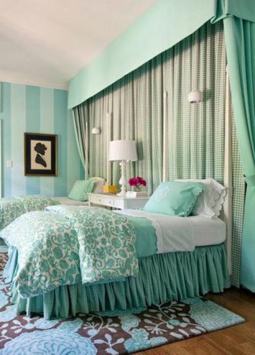 Мятный и бирюзовый в интерьере 03