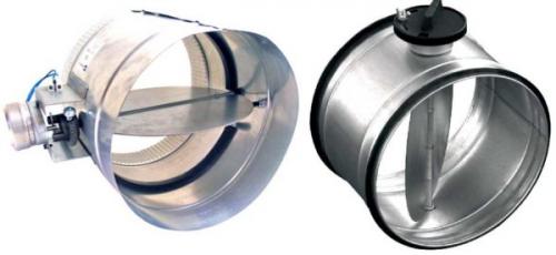 Обратный клапан для вентиляции с электроприводом. Виды