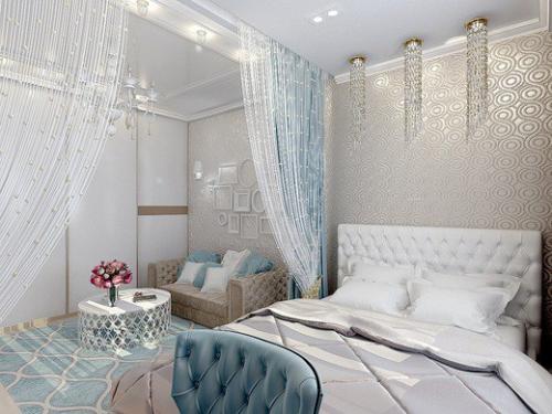 Гостиная в однокомнатной квартире 02