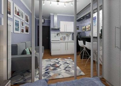 Идея для небольшой квартиры студии 24 кв.м 04