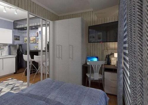 Идея для небольшой квартиры студии 24 кв.м 03