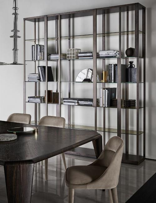 Стеллаж в интерьере: выбор формы, цвета и материала