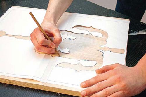 Трафарет салфетницы из фанеры. От чертежа к выбору материала и нанесению рисунка