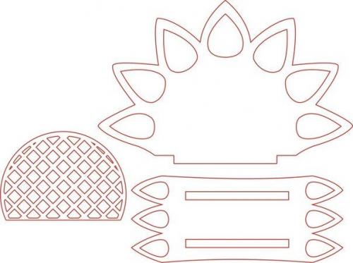 Трафарет салфетницы из фанеры. От чертежа к выбору материала и нанесению рисунка