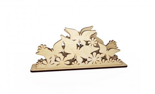 Трафарет салфетницы из фанеры. От чертежа к выбору материала и нанесению рисунка