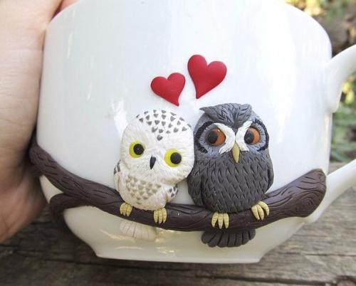 Оформление чашек полимерной глиной 03