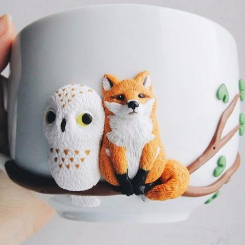 Оформление чашек полимерной глиной 05