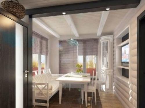 Отделка потолка деревянными балками. Стили интерьеров с фальш балками 05