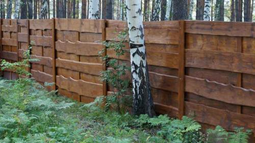 Сплошной забор из досок. Штакетник 13