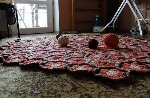 Коврик с узором «Африканский цветок» 03