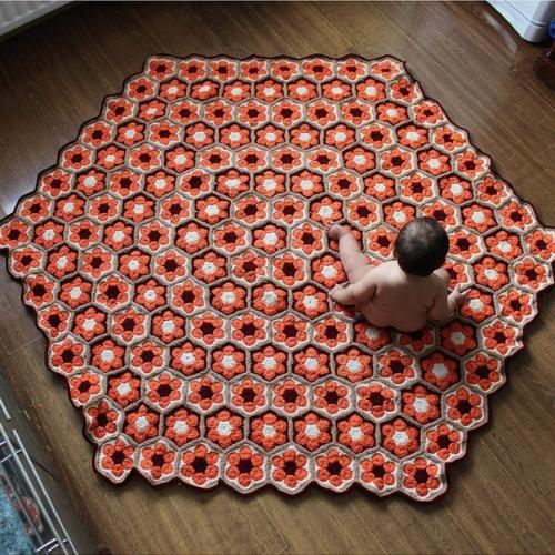 Коврик с узором «Африканский цветок» 02