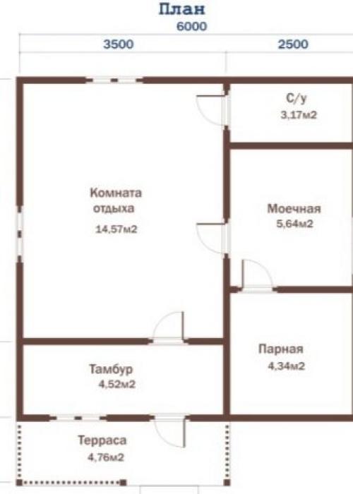 Как построить баню из бруса проекты. Проекты