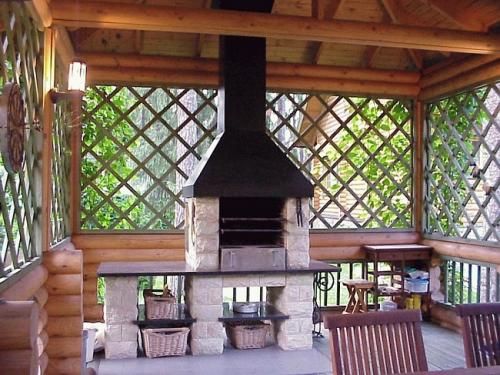 Проекты дачных беседок с мангалом. Особенности беседки с мангалом