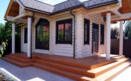 Дом из обычного бревна картинки. Красивые дома из оцилиндрованного бревна — стили, особенности дизайна, варианты оформления и украшения (135 фото)