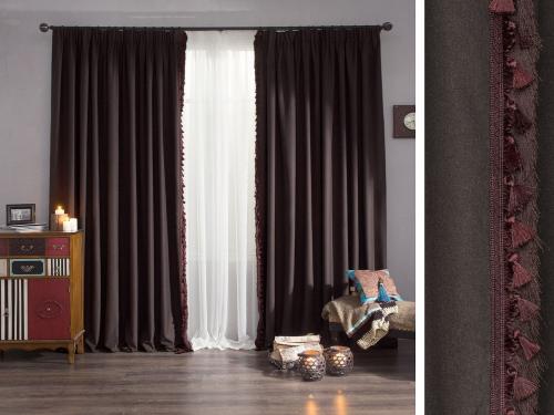 Шоколадно-сливочное сочетание штор 02