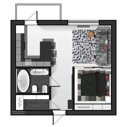 Дизайн интерьера небольшой квартиры 06