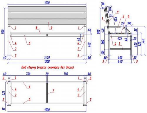 Лавочка из труб своими руками. Лавочка из профильной трубы своими руками 04