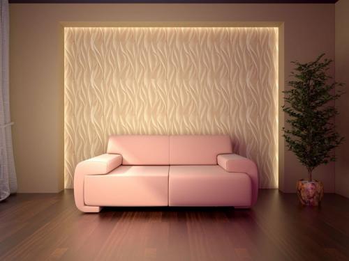 3д панели в интерьере гостиной. Стеновые панели 3D в гостиных класса «Люкс»