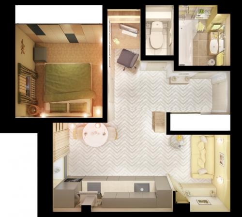 Однокомнатная квартира для семьи с тремя детьми. Варианты планировки однокомнатной квартиры для семьи из трех человек