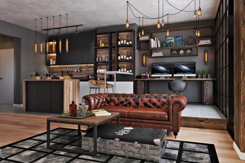 Дизайн однокомнатной квартиры для семьи из 5 человек. Дизайн однокомнатной квартиры для молодого человека