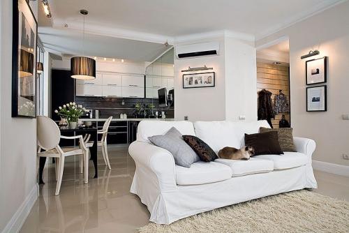 Дизайн однокомнатной хрущевки с двумя детьми. Однокомнатная 11