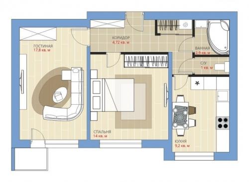 Планировка 2 х комнатной квартиры 52 кв м. 7 вариантов планировки 2-комнатной квартиры (53 кв. метра) в панельном доме серии П-3