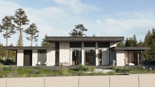 Планировка одноэтажного загородного дома. Наедине с природой: как мы спроектировали одноэтажный дом площадью 700 м на берегу реки