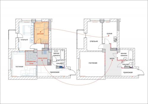Семья с ребенком в двухкомнатной квартире. О проекте 08 Семья с ребенком в двухкомнатной квартире. О проекте 08