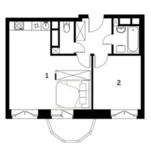 Дизайн двухкомнатной квартиры для троих.. Особенности двухкомнатных квартир 04 Дизайн двухкомнатной квартиры для троих.. Особенности двухкомнатных квартир 04