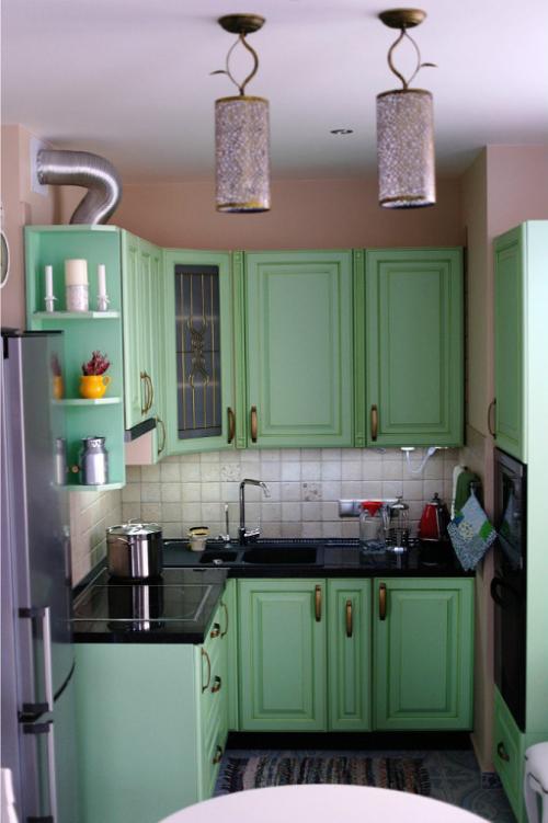 Зеленые кухни в интерьере. Дизайн зеленой кухни: фото примеры реальных интерьеров