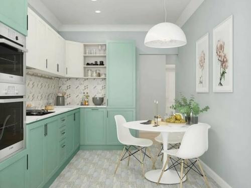 Фартук зеленый для кухни. Зеленая кухня 20 Фартук зеленый для кухни. Зеленая кухня 20