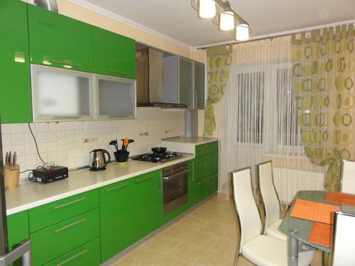 Зеленые кухни в интерьере. Дизайн зеленой кухни: фото примеры реальных интерьеров