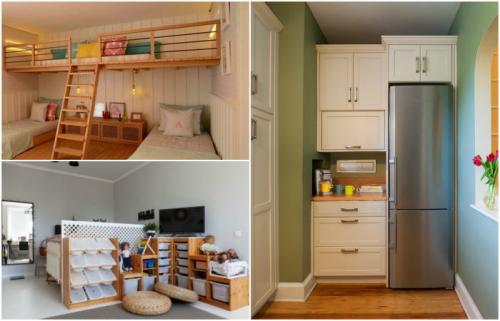 Ремонт однушки для семьи с двумя детьми. Интерьер однокомнатной квартиры для семьи с ребенком 06