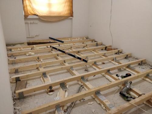 Деревянные полы по лагам в квартире. Пол на лагах.