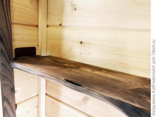Как сделать покрытие для полки на лагах. Благородное тёмное дерево из простой деревенской доски. Делаем полки для дачного дома способом браширования