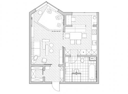 Квартира п 44 однокомнатная. Варианты перепланировок однокомнатной квартиры п44т с размерами для разного количества людей 04 Квартира п 44 однокомнатная. Варианты перепланировок однокомнатной квартиры п44т с размерами для разного количества людей 04