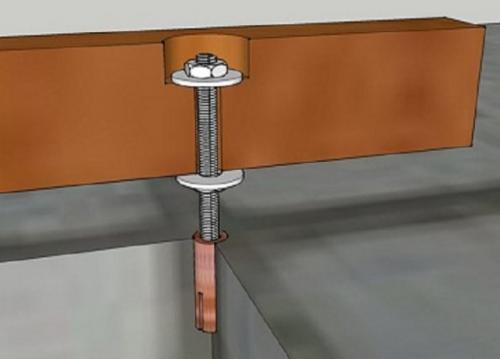 Что подложить под лаги на бетон. Монтаж балок на саморезах