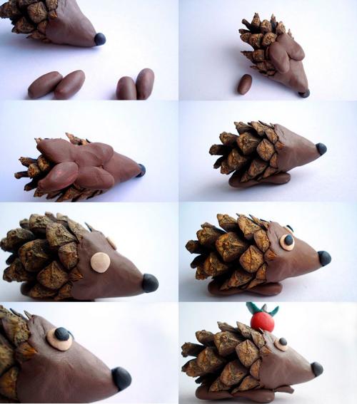 Ежик из пластиковой бутылки своими руками. Как сделать ежика из шишки: различные варианты поделки