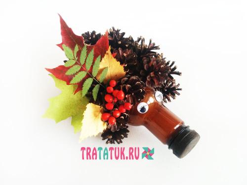 Нужна ли внутренняя поддержка для ежа из бутылки. Как сделать ежика из бутылки и шишек?