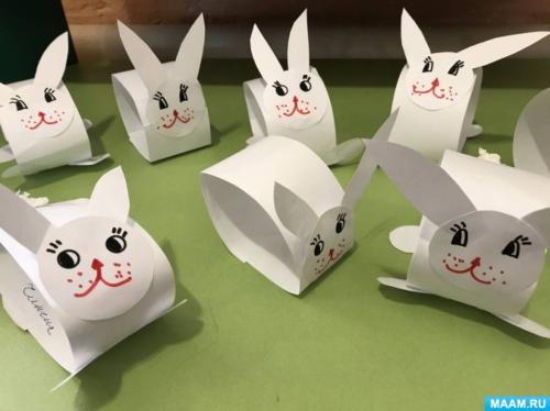 Как собрать зайца и ёжика из подготовленных деталей. Мастер-класс по конструированию из бумаги «Зайчик» (средняя группа)