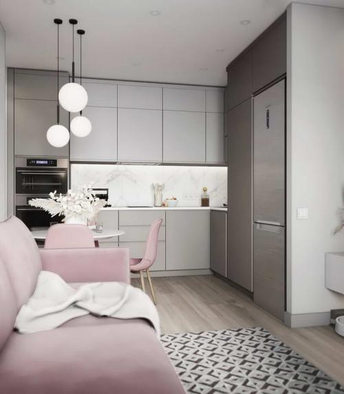 Все варианты угловых кухонь 2022. Угловая кухня — особенности и тренды 2022 года 17