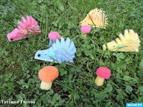 Можно ли использовать дополнительные материалы для декора ёжика. Методическая разработка «Такие забавные ежики». Поделки из разных материалов