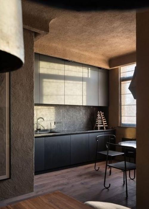 Прямые кухни длиной 2-2,5 метра. Особенности дизайна прямой кухни + 120 идей оформления в фото 07