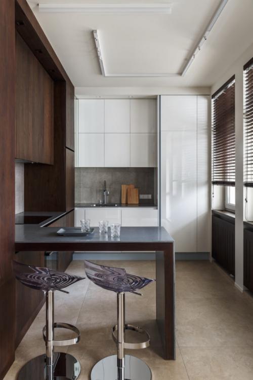 Прямые кухни длиной 2-2,5 метра. Особенности дизайна прямой кухни + 120 идей оформления в фото 26