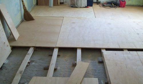 Шаг лаг пола под фанеру. Подготовительный этап