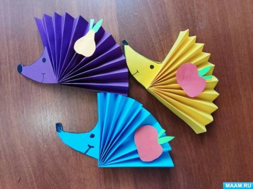 Можно ли сделать такого ежика с детьми. Мастер-класс по изготовлению поделки из цветной бумаги «Ёжик — гармошка»