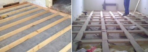 Установка лаг на бетонный пол. Установка лаг на бетонное основание: крепить или нет