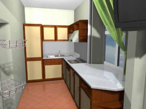 Кухня шириной 2,5 метра. При ширине менее 2 метров